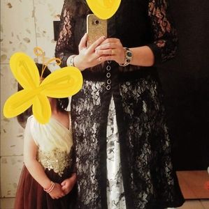 Indo western net jacket with black so nice skirt